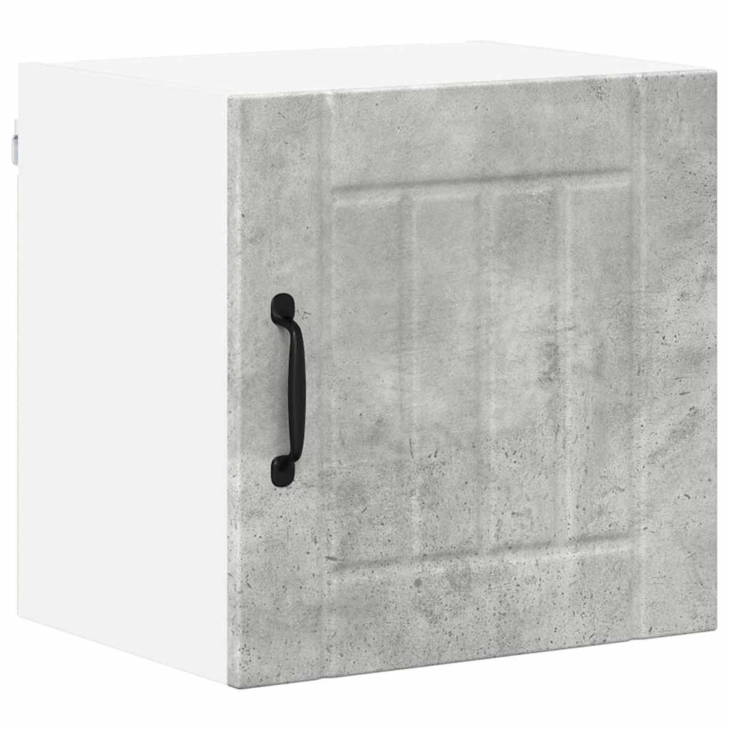 Küchenhängeschrank mit Regal 2 pcs Beton Grau 40 x 31 x 40 cm